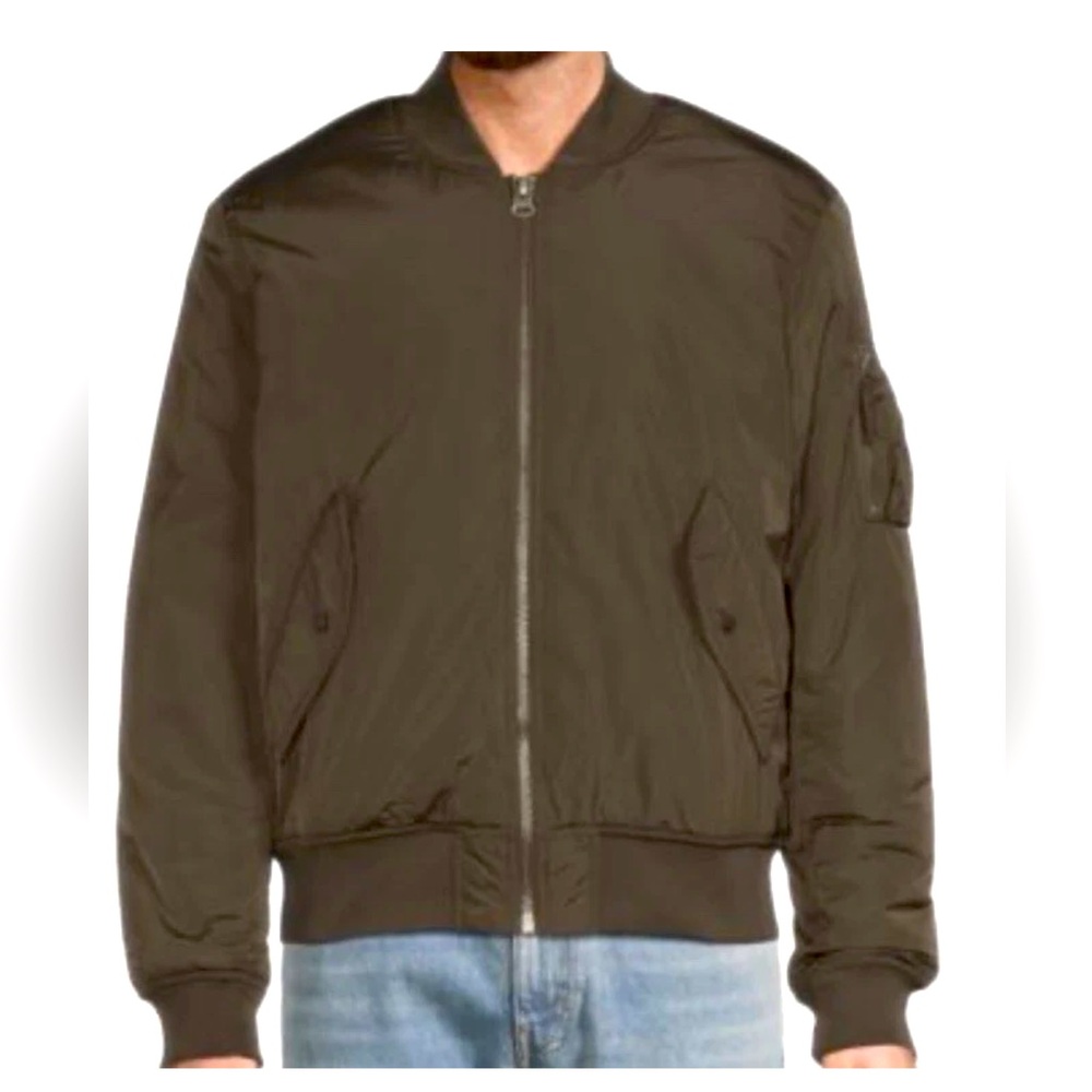 Slate & Stone puffy bomber jacket with flaws